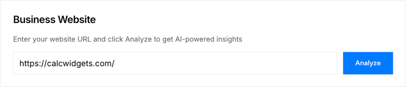 Analyze your business website