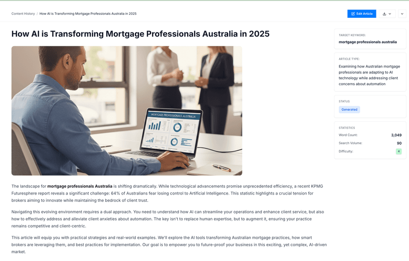 Generate content automatically